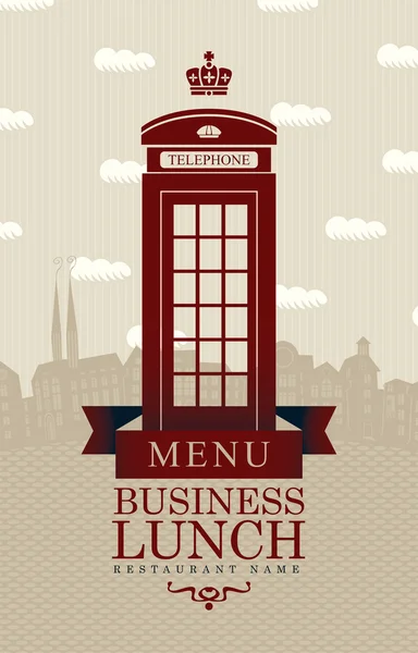 Almuerzo de negocios Londres — Vector de stock