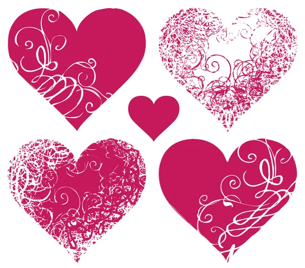 Heart set — Stock Vector