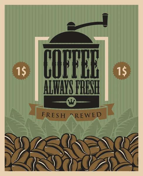 Café fresco — Vector de stock