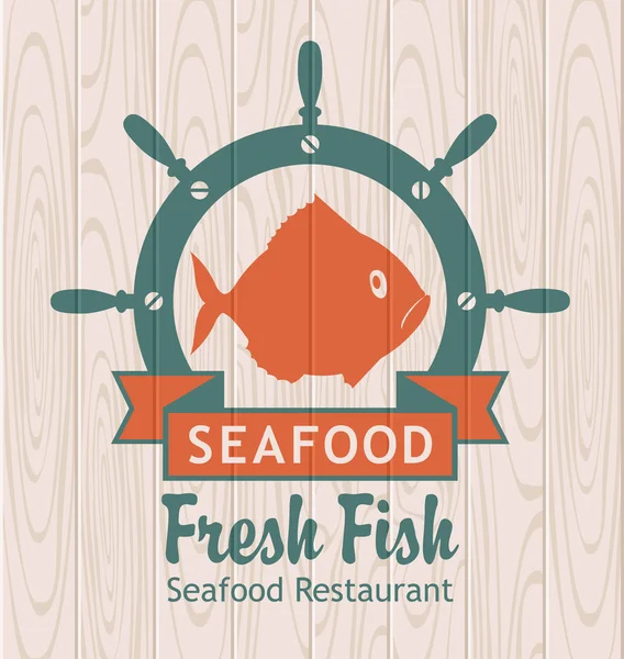 Banner for seafood — Stock Vector