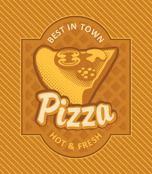 Pizza retro — Vector de stock