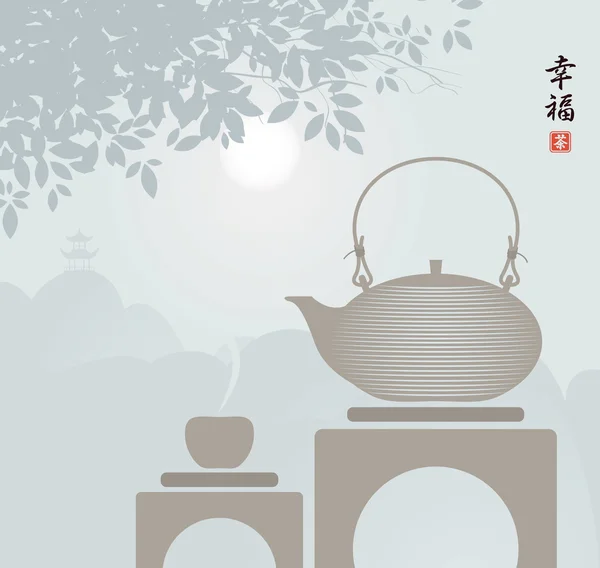 Té de china — Vector de stock