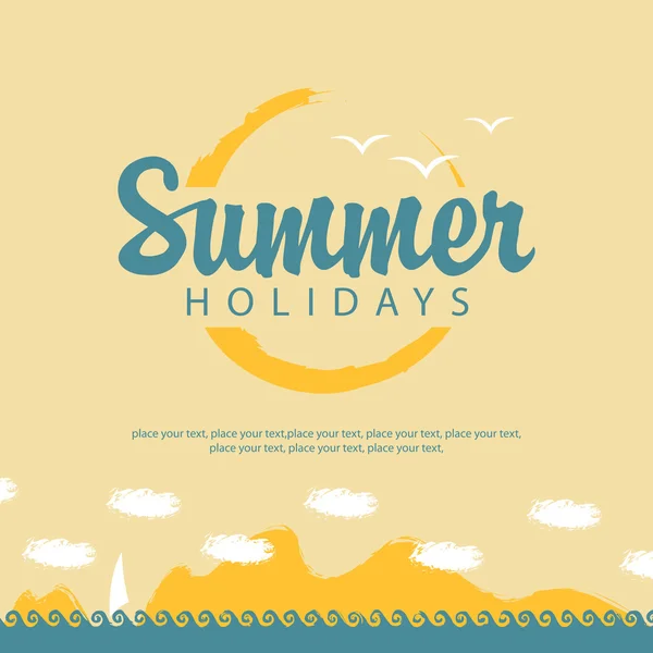 Summer holidays — Stock Vector