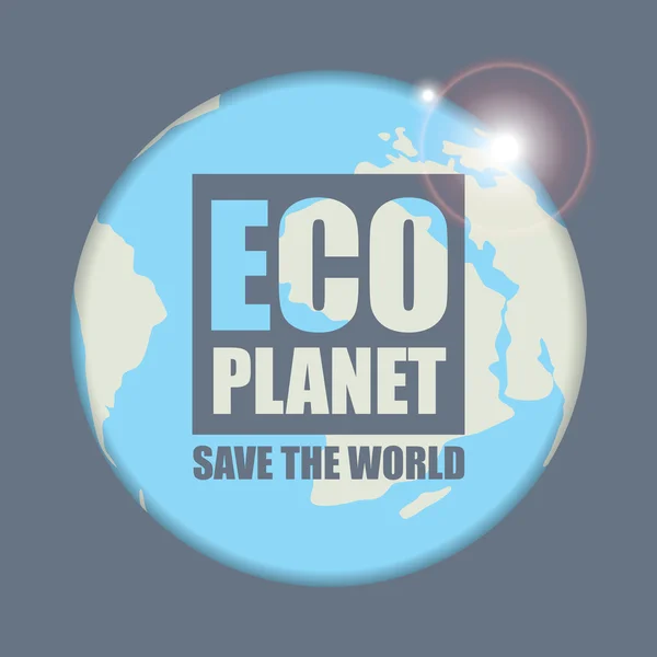 Eco planeet — Stockvector