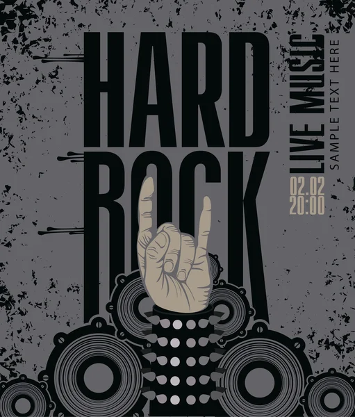 Hard rock live — Stock Vector