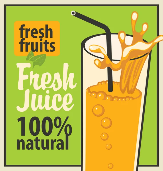 Fresh juice — Stock Vector