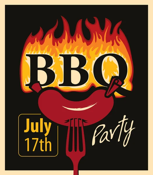 Bbq petrecere — Vector de stoc