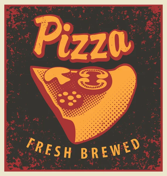 Pizza retro — Stockvector