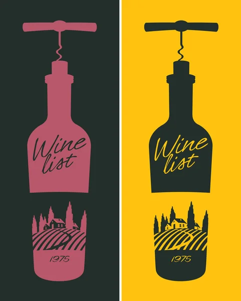 Liste des vins — Image vectorielle