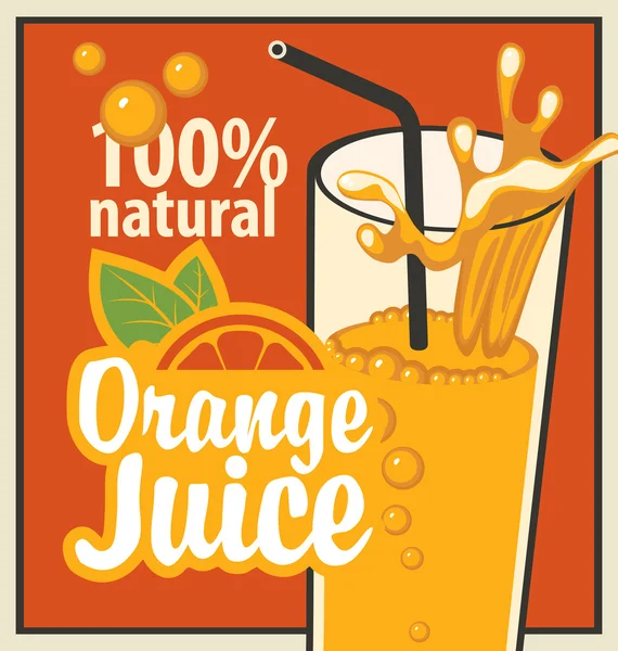 Orange juice — Stock Vector