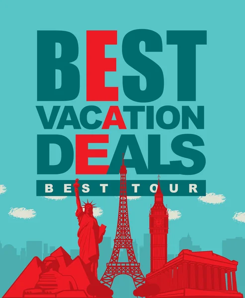 Best tour — Stock Vector