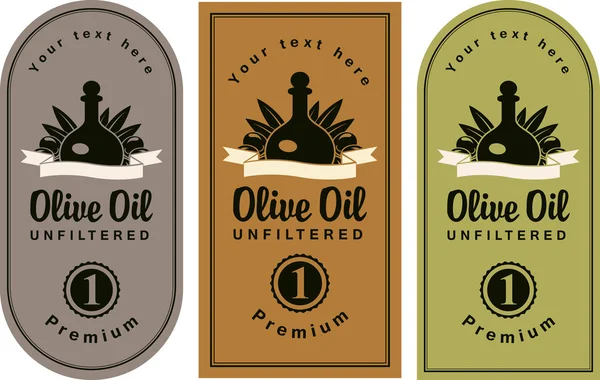 Etiqueta de aceite de oliva — Vector de stock