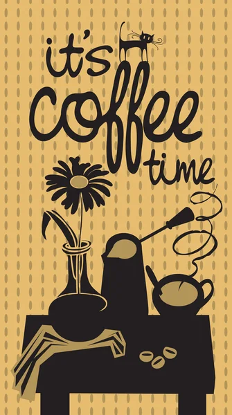 Кава час — стоковий вектор