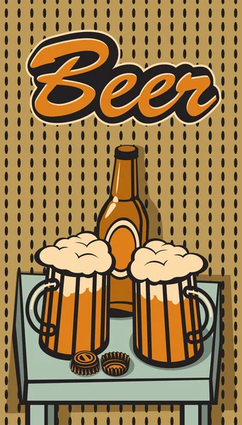 Bier stilleven — Stockvector