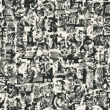 Deniz temalı geometrik şekilli, desenli, kabuklu ve pikselli, dikişsiz yazı tipi olan soyut vektör şablonu. Kumaş, tekstil, tişört tasarımı, fayanslar, duvar kağıdı, ambalaj kağıdı. Hayır Al. 