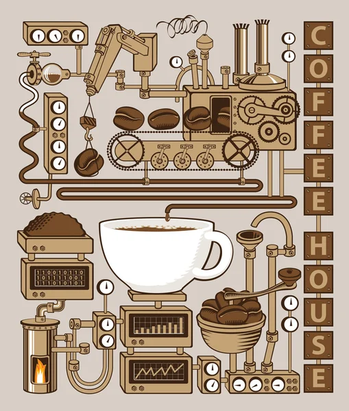 커피 하우스 — 스톡 벡터