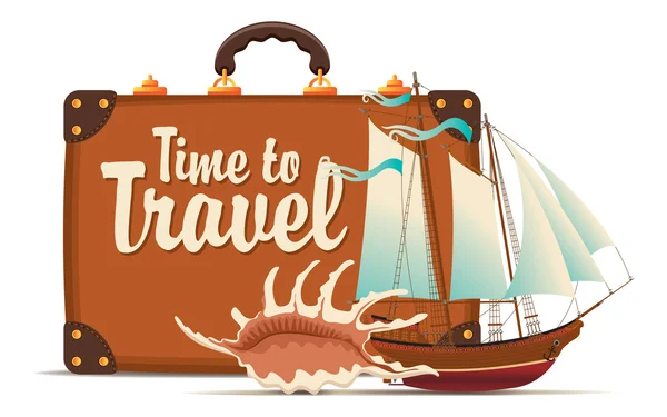 Still life on tourist theme — Stock Vector