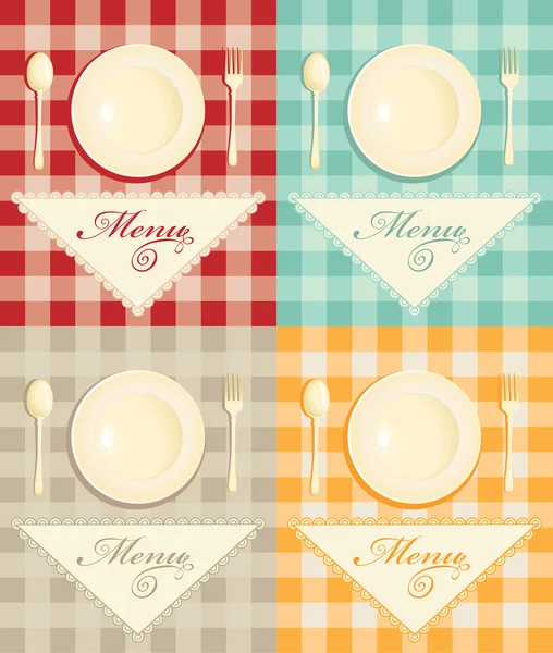 Menu avec couverts — Image vectorielle