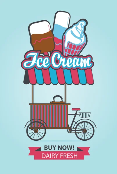 Ice cream on wheels Royalty Free Stock Illustrations