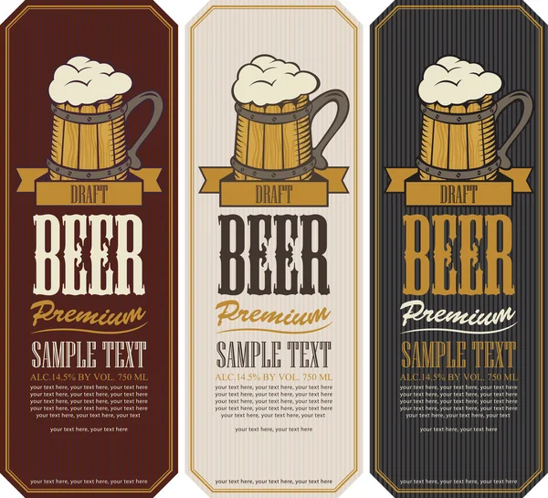 Etiketten für das Bier — Stockvektor