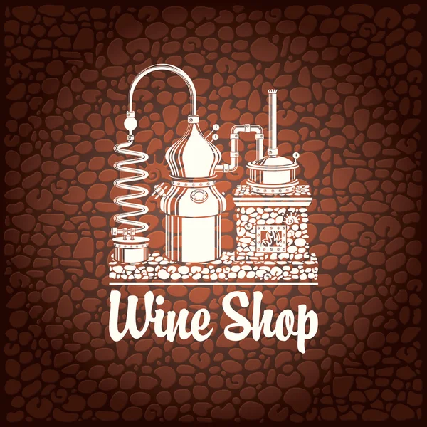 Bannière pour magasin de vin — Image vectorielle