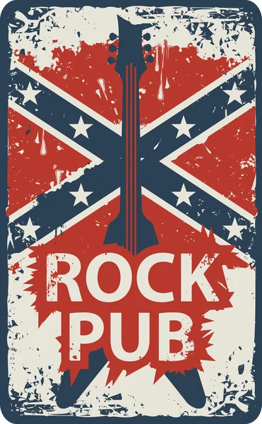 Pub con música rock — Archivo Imágenes Vectoriales