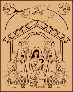 Kutsal Aile ve Noel melek