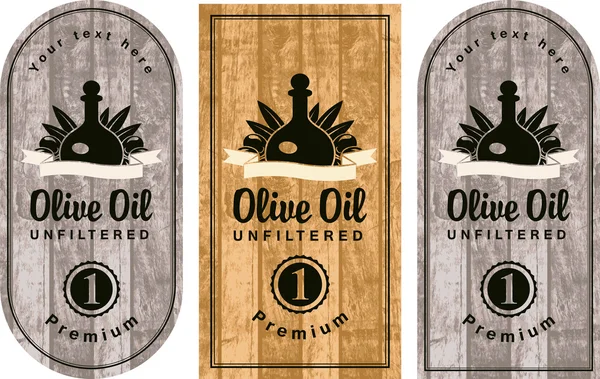 Conjunto de etiquetas para aceites de oliva — Vector de stock