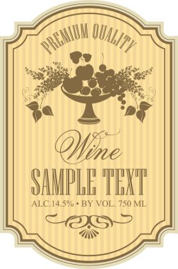 şarap için etiket