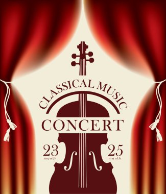poster for a concert of classical music clipart