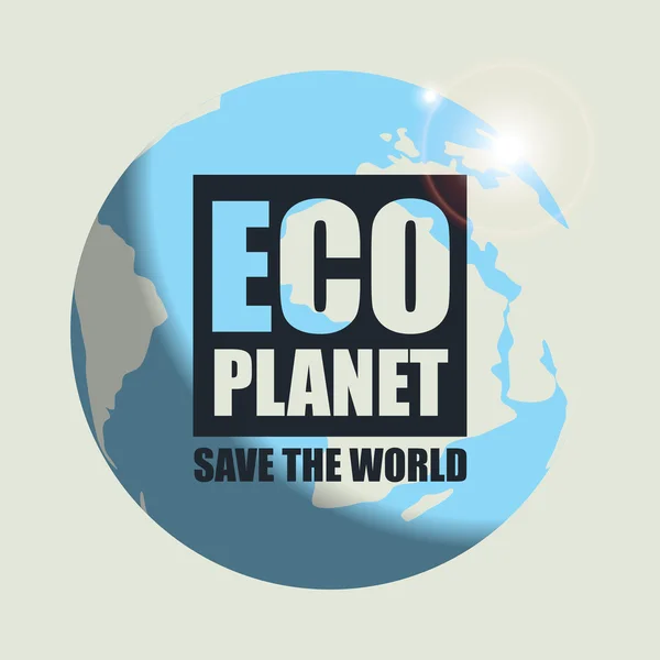 Banner Eco planet — Stock Vector