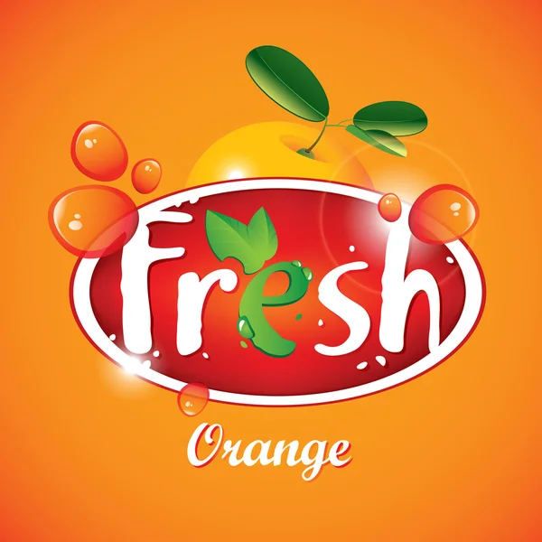 Sumo de laranja fresco — Vetor de Stock