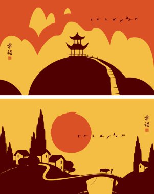 Japonya tarzda manzara