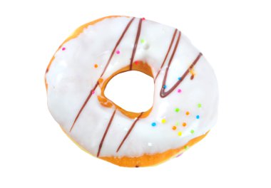 Çörek beyaz arkaplanda izole edildi