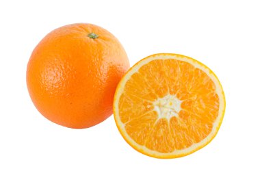 Beyaz arka plan ve kırpma yolu izole turuncu