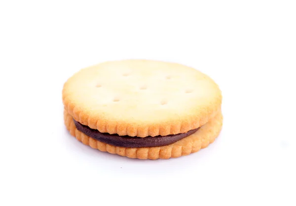 Galletas en pila aisladas en blanco — Foto de Stock