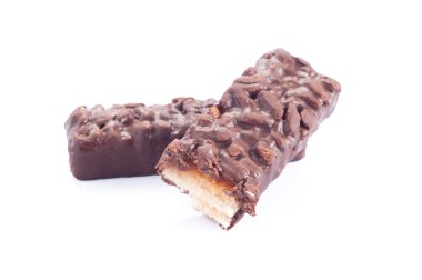 Beyaz bir arka plan üzerinde izole çikolata gofret