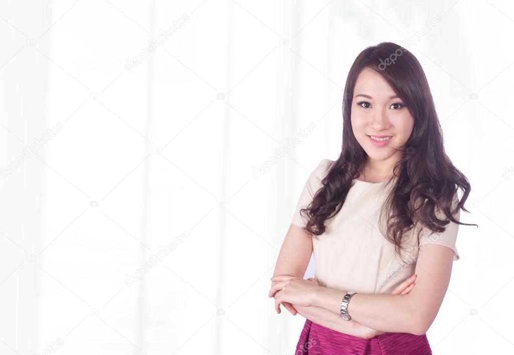 Asian businesswoman in her office