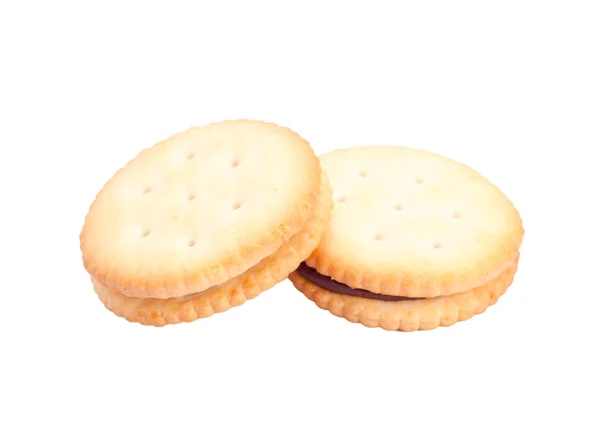 Печиво в стосі ізольоване на білому тлі — стокове фото