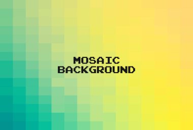 Soyut Renkli Geometrik Arkaplan, Yaratıcı Tasarım Şablonları. Piksel sanatı Izgara Mozaiği, 8 bit vektör arkaplanı.