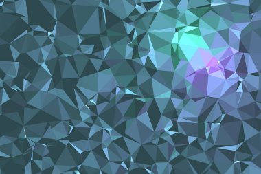 Soyut dokulu mavi çokgen arkaplan. Farklı boyutlarda ve renklerde üçgenlerden oluşan düşük polimetrik geometrik. tasarım kapağında, sunumda, kartvizitte veya web sitesinde kullan.