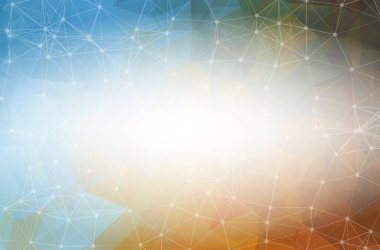 Geometrik Kahverengi Çokgen arka plan molekülü ve iletişim. Noktalarla birleştirilmiş çizgiler. Minimalizm geçmişi. Bilim, kimya, biyoloji, tıp, teknoloji kavramı.