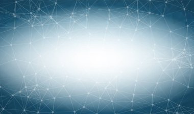 Geometrik Koyu Mavi Çokgen arka plan molekülü ve iletişim. Noktalarla birleştirilmiş çizgiler. Minimalizm geçmişi. Bilim, kimya, biyoloji, tıp, teknoloji kavramı.