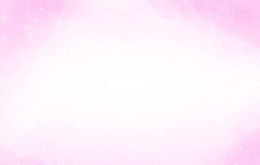 Noktaları ve Çizgileri Birleştiren Soyut Pembe Çokgen Uzay Arkaplanı. Bağlantı yapısı ve bilim geçmişi. Gelecekçi HUD tasarımı.