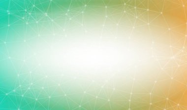 Yeşil düşük polimer arka plan. Çokgen tasarım modeli. Parlak mozaik modern geometrik tasarım, Yaratıcı Tasarım Şablonları. Noktalarla birleştirilmiş çizgiler.