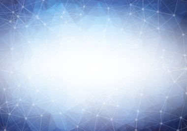 Mavi düşük polimer arka plan. Çokgen tasarım modeli. Parlak mozaik modern geometrik tasarım, Yaratıcı Tasarım Şablonları. Noktalarla birleştirilmiş çizgiler.