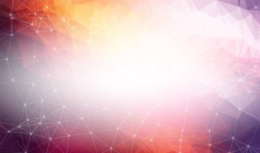 Renkli düşük polimer arka plan. Çokgen tasarım modeli. Parlak mozaik modern geometrik tasarım, Yaratıcı Tasarım Şablonları. Noktalarla birleştirilmiş çizgiler.