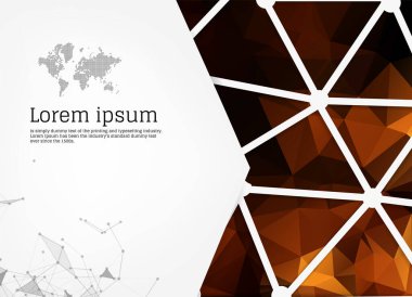 Geometrik elementlerle soyut arkaplan. Üçgenli kompozisyon. Modern afiş, ileti sunumları veya kimlik düzenleri