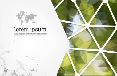 Geometrik elementlerle soyut arkaplan. Üçgenli kompozisyon. Modern afiş, ileti sunumları veya kimlik düzenleri