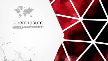 Geometrik elementlerle soyut arkaplan. Üçgenli kompozisyon. Modern afiş, ileti sunumları veya kimlik düzenleri